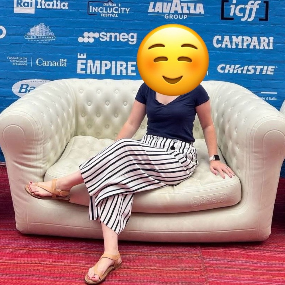 Zara Striped Wide Leg Pants - Medium